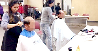 올댓뷰티아카데미 안평노인건강센터 헤어 봉사활동 진행