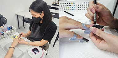 올댓뷰티아카데미 미용사(네일) 제3과제 젤 원톤 스캅춰 수업 현장!