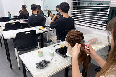 올댓뷰티아카데미 업스타일수업 과정속으로!